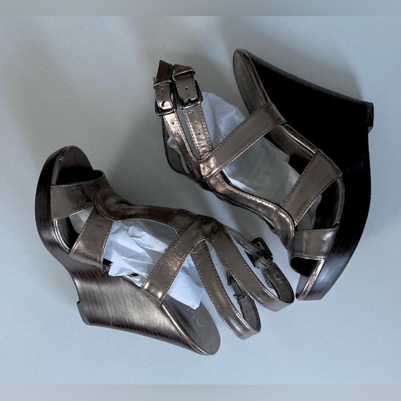 Aldo Leather Wedge Platform Sandals - Picture 5 of 8